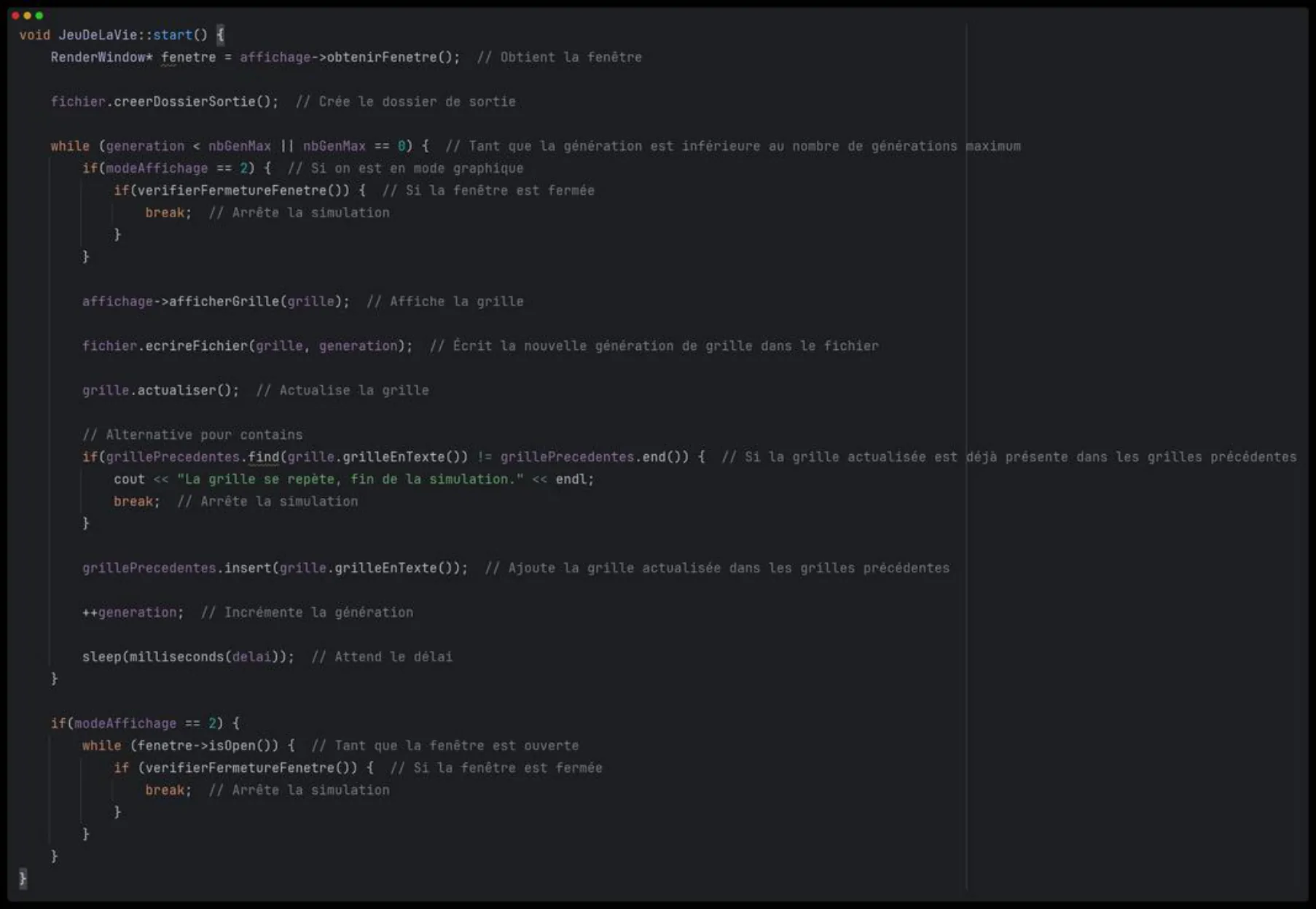 Main Game Loop Architecture